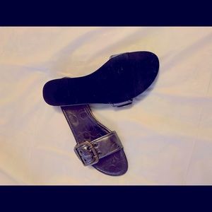 Coach Metallic Slides